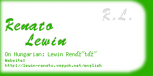 renato lewin business card